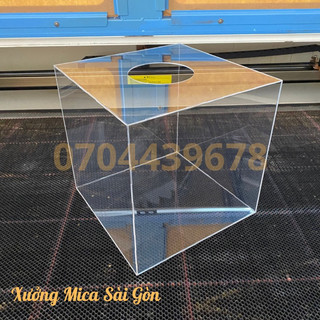 Thùng phiếu mica trong suốt kích thước 45x45x45 và 50x50x50