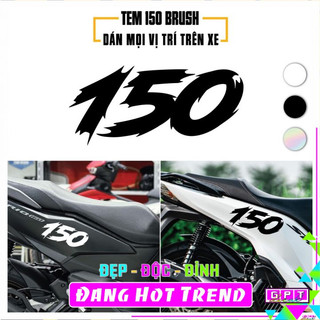 Tem số 150 dán xe i phản quang i hologram 7 màu
