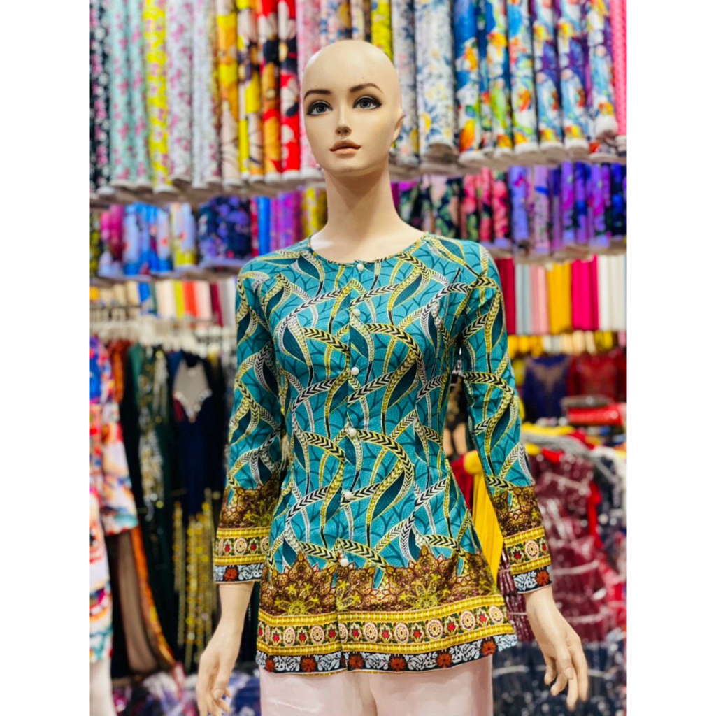 ÁO BÀ BA VẢI LỤA HAWAI 3D HOA