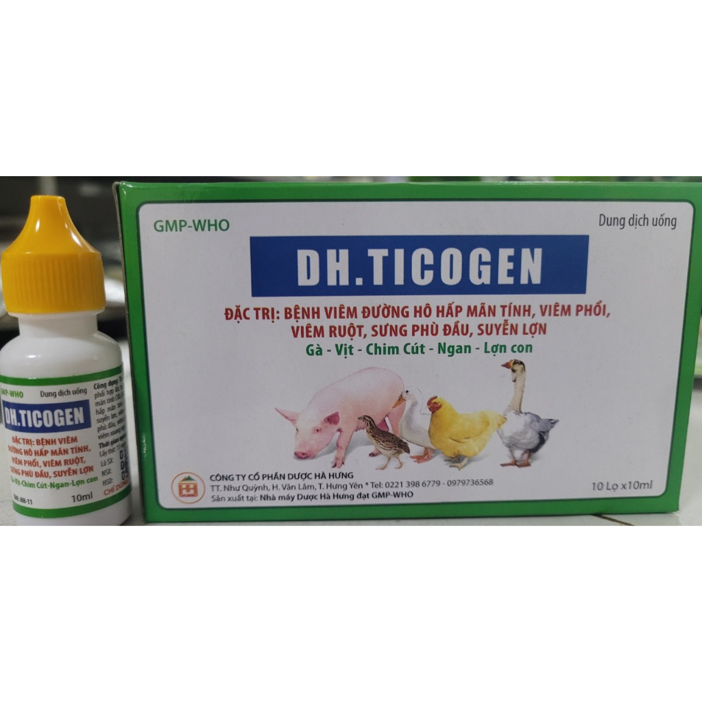 Dh Ticogen:10ml: Hen khẹc gà đá, gà chọi