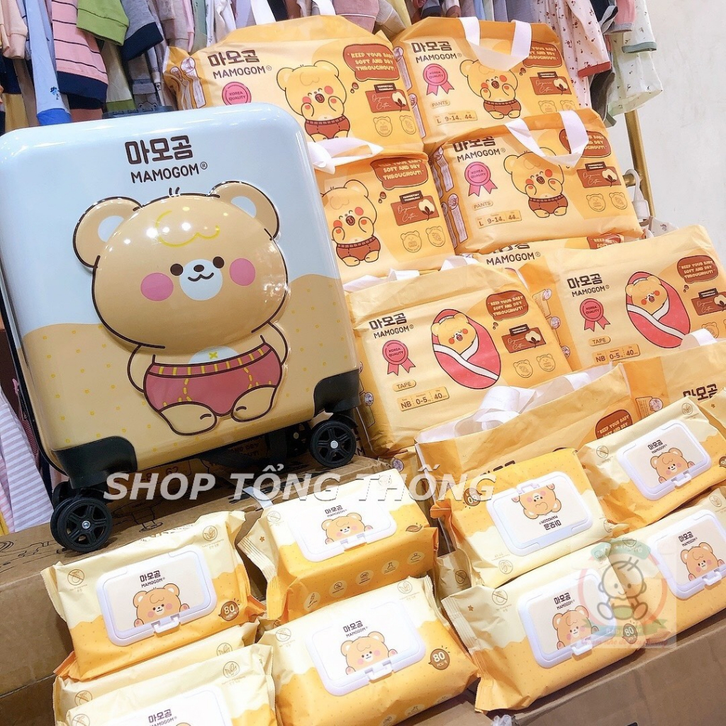 Quà tặng MAMOGOM nhiều loại Vali balô gấu Du lịch có bánh xe siêu nhẹ hình gấu đáng yêu bền đẹp nhựa cao cấp