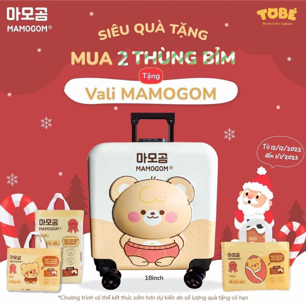 Vali gấu Du lịch có bánh xe siêu nhẹ hình gấu đáng yêu bền đẹp nhựa cao cấp MAMOGOM