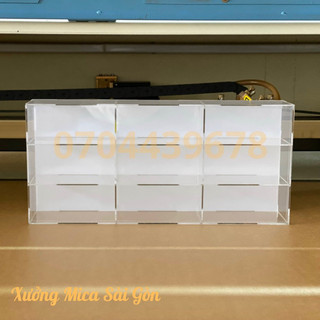 Kệ trưng bày mô hình xe bằng mica cao cấp 9ô