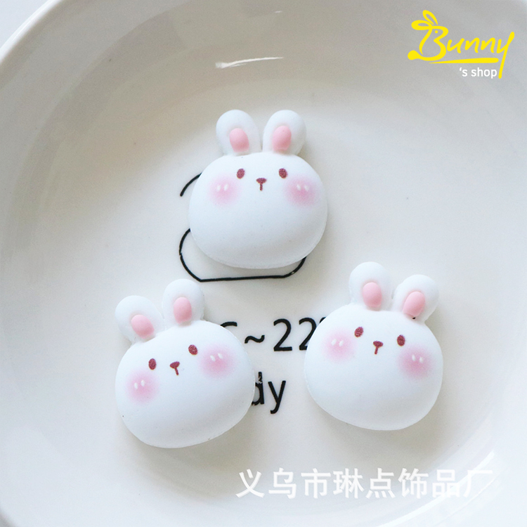 Charm sticker 3D nổi trang trí ốp điện thoại/ gắn bình nước siêu dễ thương hình thỏ, que kem
