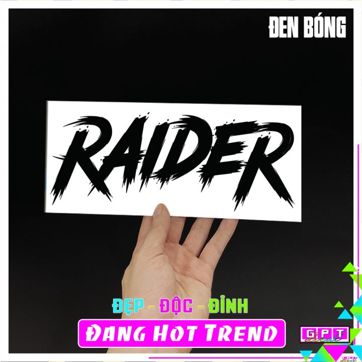 TEM Chữ  Raider  Dán Xe I Phản Quang I Hologram 7 Màu