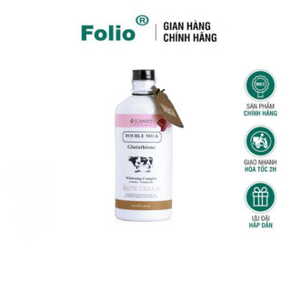 Sữa tắm trắng da con bò Beauty Buffet Scentio Double Milk Folio 350ml Nhà Folio