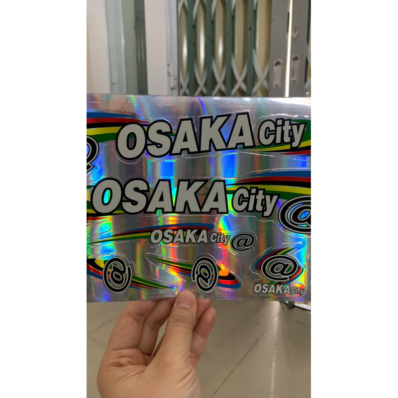 Bộ tem dán xe đạp Osaka city màu trắng hàng nhập Thái Lan chất lượng cao dành trang trí riêng cho dòn g xe này