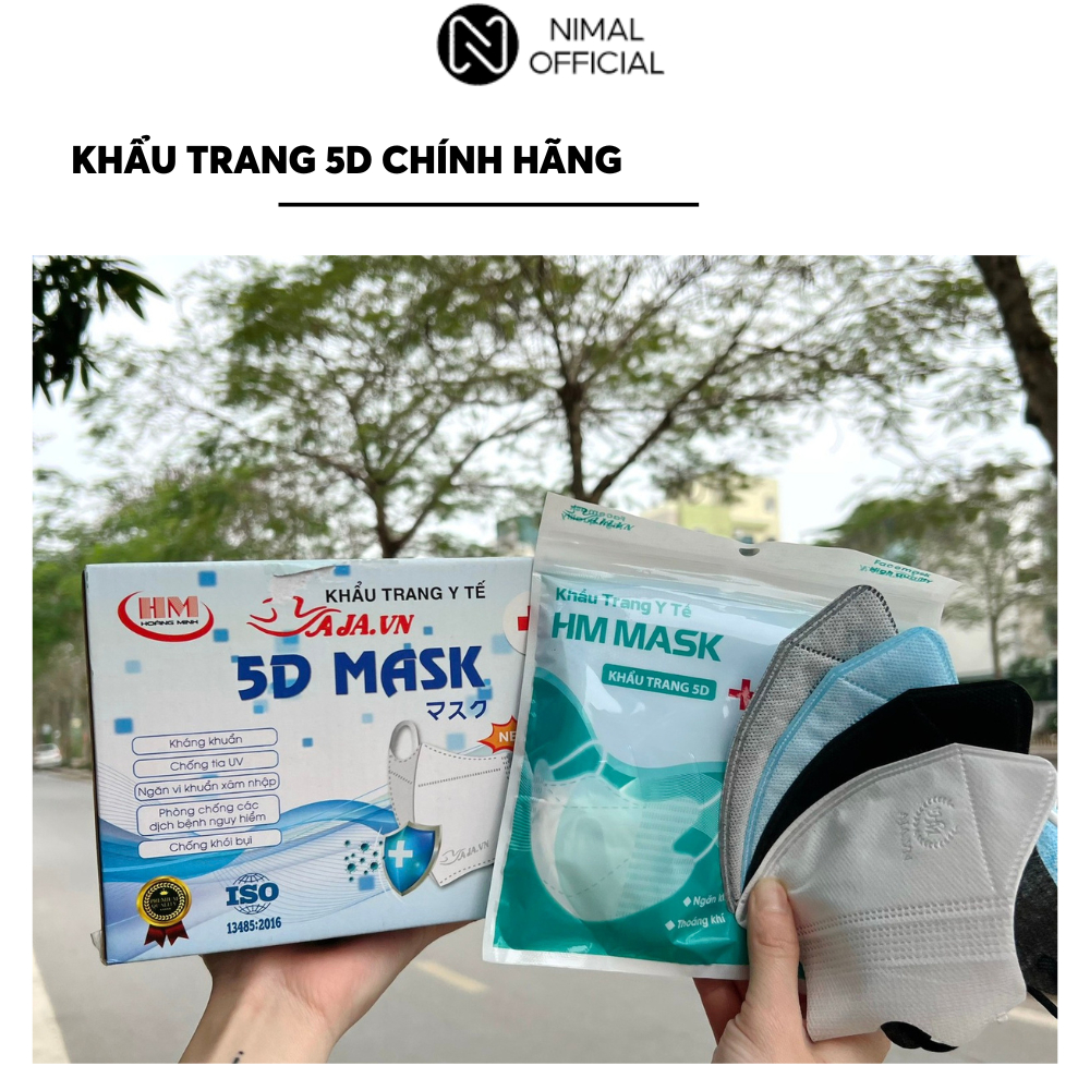 Thùng 100c Khẩu Trang 5D T Tế Kháng Khuẩn Nimal, Chống Bụi Cao Cấp