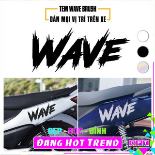 Tem chữ wave dán xe i phản quang i hologram 7 màu