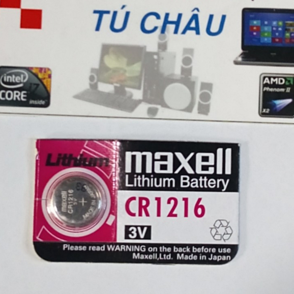 Pin Maxell Lithium Battery 1216, CR1216 - 3V Chính hãng