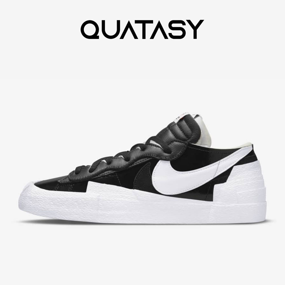 Giày sneaker Blazer Low x sacai Black Patent Leather chính hãng