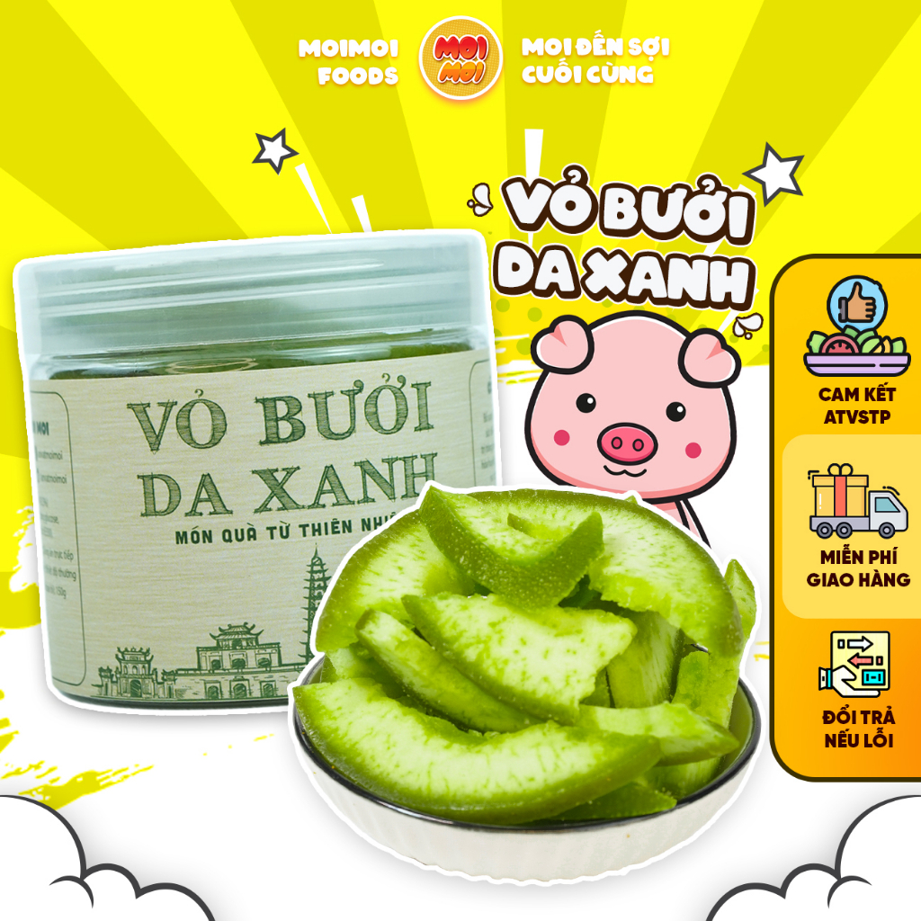 Vỏ bưởi da xanh sấy dẻo 170g - Đồ ăn vặt MoiMoi