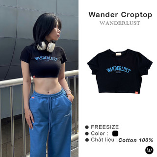 Áo W in Blue CropTop