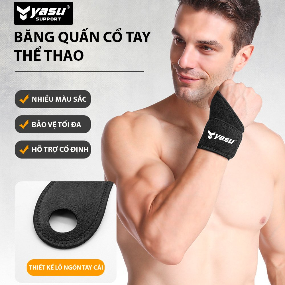 Băng bảo vệ cổ tay xỏ ngón tập gym yoga Yasu 7937 (1 chiếc )