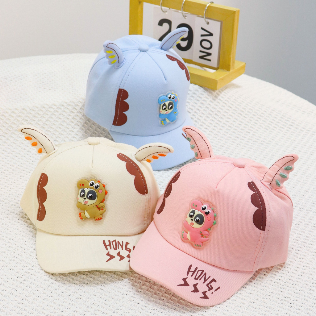 Nón kết mùa hè hình khủng long cực iu cho bé tông màu siêu tươi - NN36