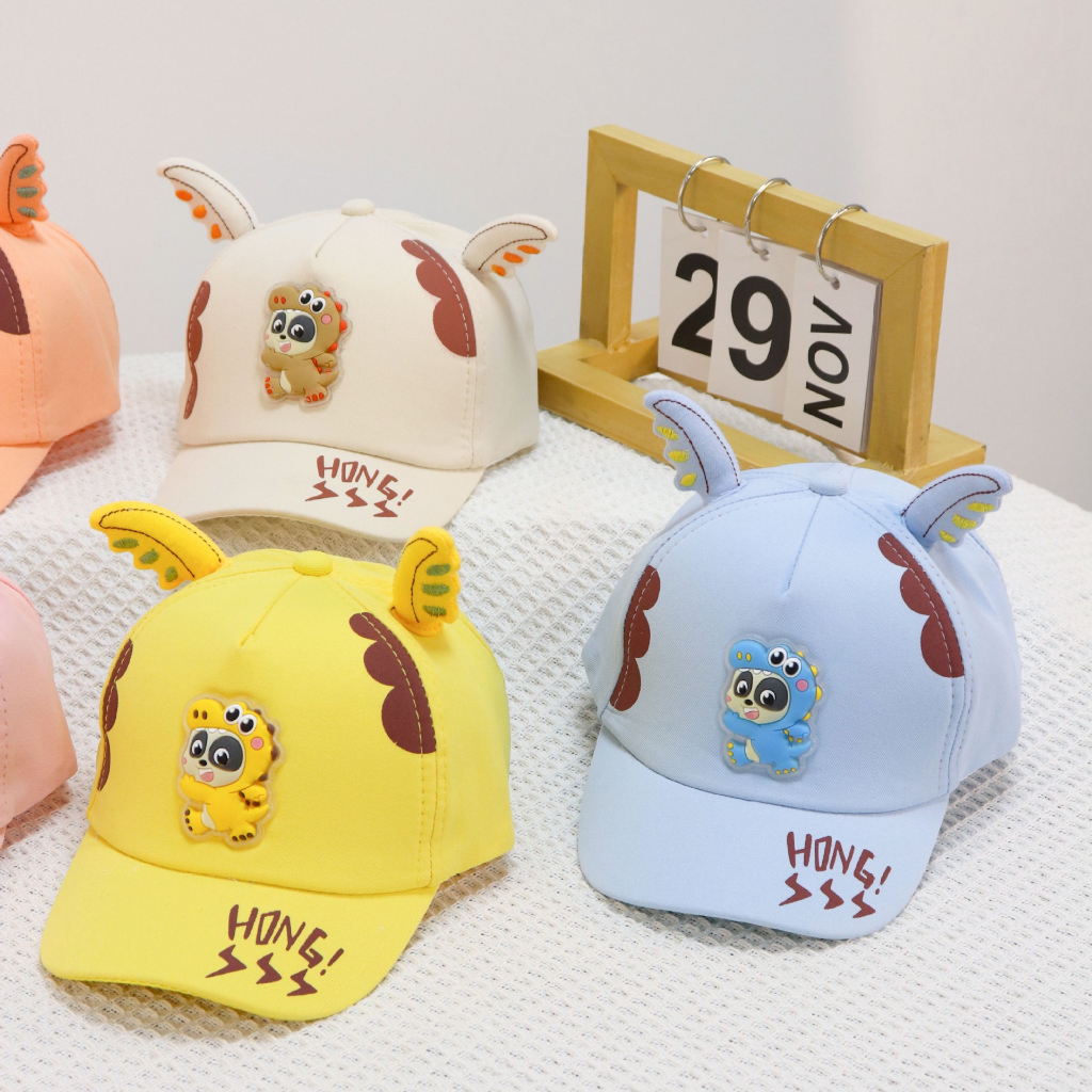 Nón kết mùa hè hình khủng long cực iu cho bé tông màu siêu tươi - NN36