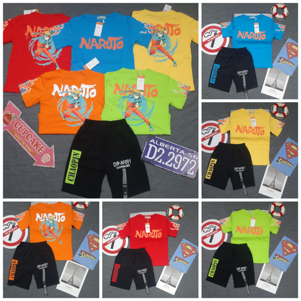 Bộ quần áo bé trai Happy kids chất liệu 100% cotton 4C cho bé từ 20kg - 38kg