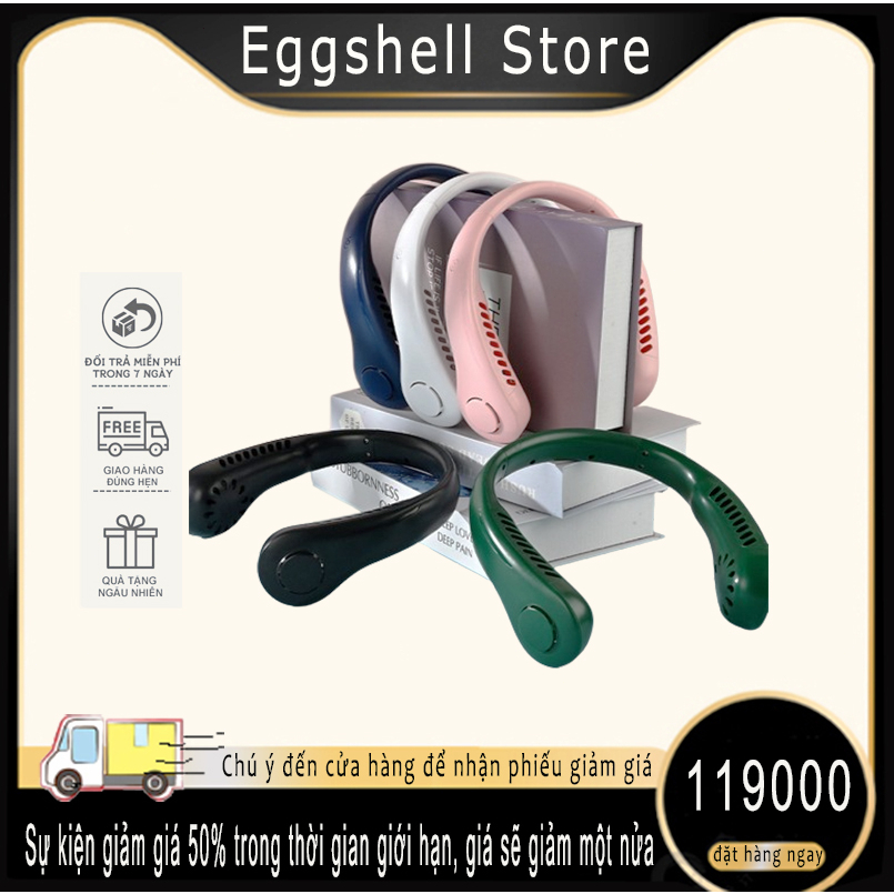 Phong cách mới 2023 - Quạt lười, không quạt, gắn trên cổ ký túc xá sinh viên Quạt USB mini di động ngoài trời tắt tiếng