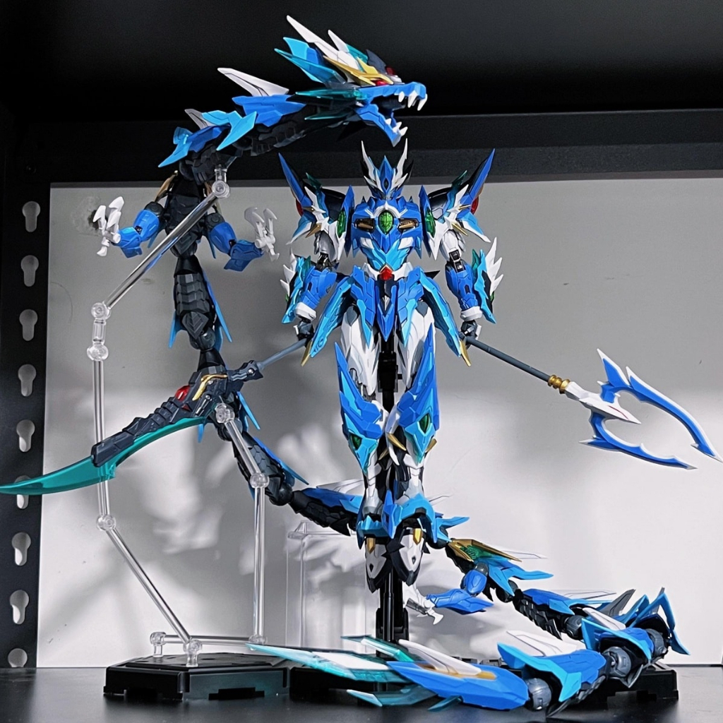 Mô hình Gundam MG 1/100 lắp ghép Aobing HiRM MNP-XH03 của Motor Nuclear kèm đế led trưng bày