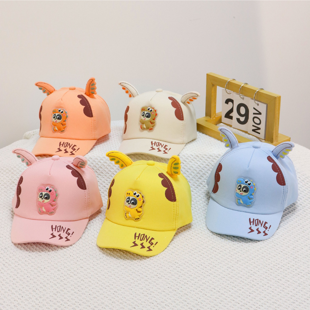 Nón kết mùa hè hình khủng long cực iu cho bé tông màu siêu tươi - NN36