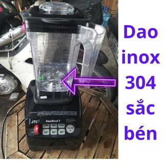 Cối máy xay sinh tố công nghiệp jtc omniblend v, ly bằng nhựa pc cực dầy 1.5 lít, dao xay inox 304, giao hàng miển phí