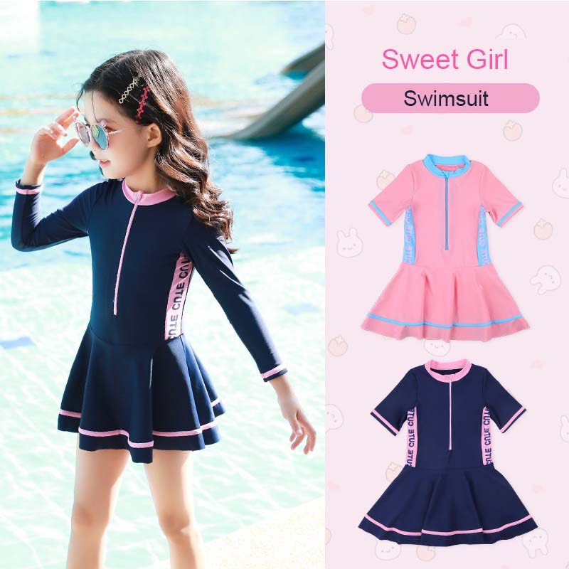 Đồ bơi trẻ em Cao Cấp size đại 10-45kg Kèm Mũ áo tắm đi biển, bikini cho bé gái 1 2 3 4 5 6 7 8 9 10 11 12 13 14 15 tuổi