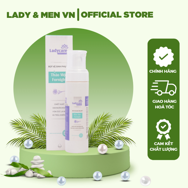 Bọt rửa phụ khoa phụ nữ Ladycare Fornight 190ml dùng ban đêm hỗ trợ dưỡng ẩm, hương thơm thảo mộc - Lady & Men VN