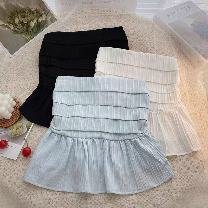 Áo cúp ngực vải đũi - áo quây bồng xòe tiểu thư sang chảnh D48 | BigBuy360 - bigbuy360.vn