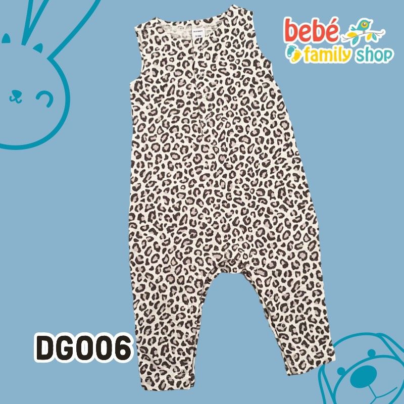 Jumpsuit sát nách hoạ tiết bèo cho bé 0-2 tuổi