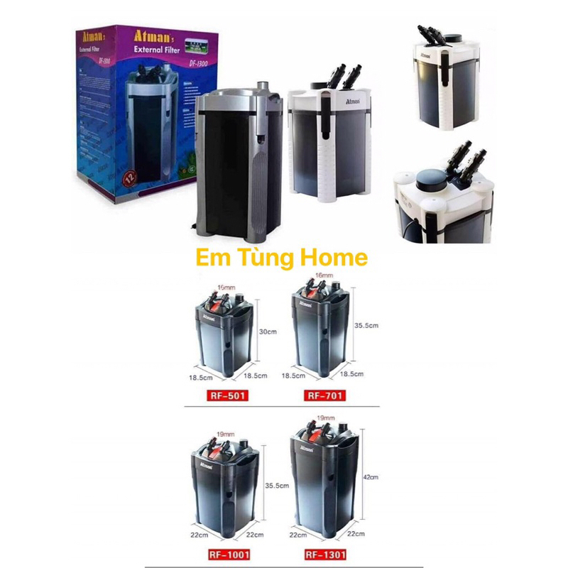 Lọc Thùng ATMAN DF700 DF1300 , RF701 RF1301, 3336s 3338s 3339s | Lọc hồ thuỷ sinh, hồ cá