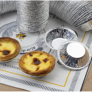[100 cái] Chén bạc nhôm làm bánh tart, nướng hải sản