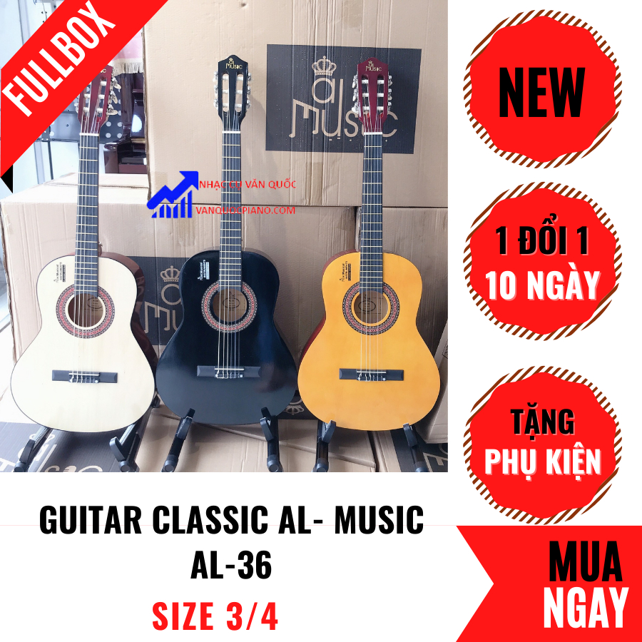 Đàn Guitar Classic AL 36 + Tặng Kèm Bộ Phụ Kiện 3 Món