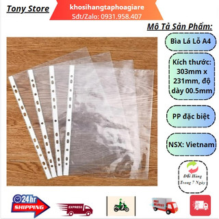 Bìa lá lỗ a4 đựng hồ sơ tài liệu, file 11 lỗ trọng lượng 400g