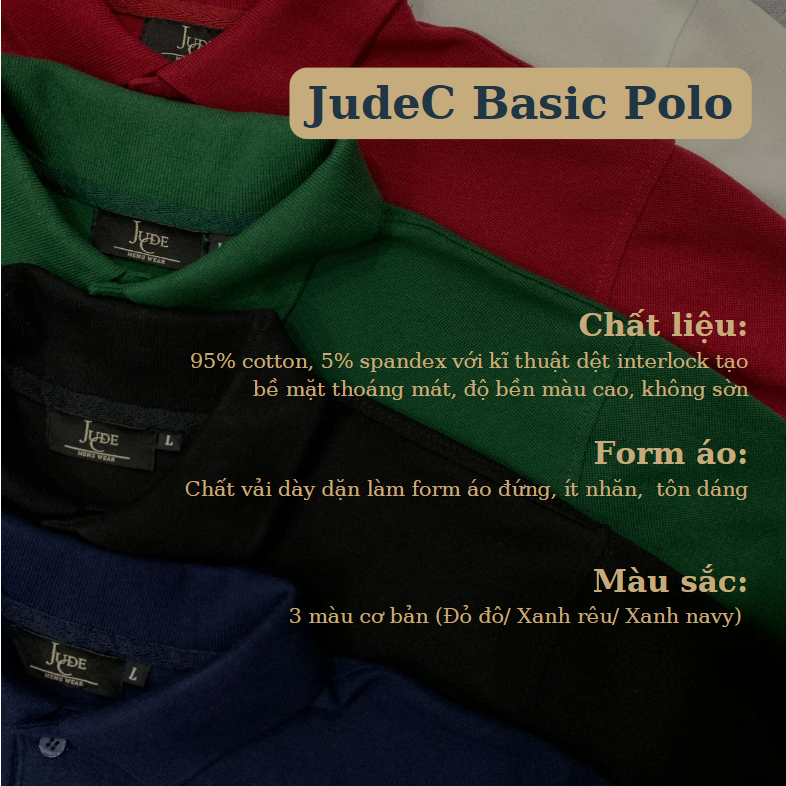 Áo Polo Unisex Basic  vải cá sấu chất cotton chất lượng, dễ phối đồ polo nam