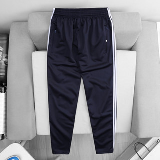 Quần thể dục đồng phục học sinh cấp 1 2 3 bigsize màu xanh đen  quần thể thao ba sọc size to chất vải cào