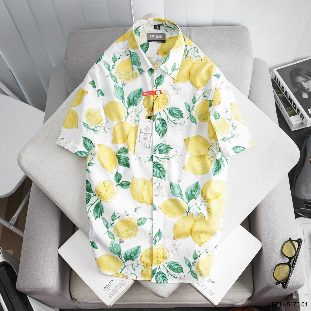 HÀNG VNXK - Áo sơmi bông họa tiết đơn giản  dòng sơ mi hoa rất được ưa chuộng pl7