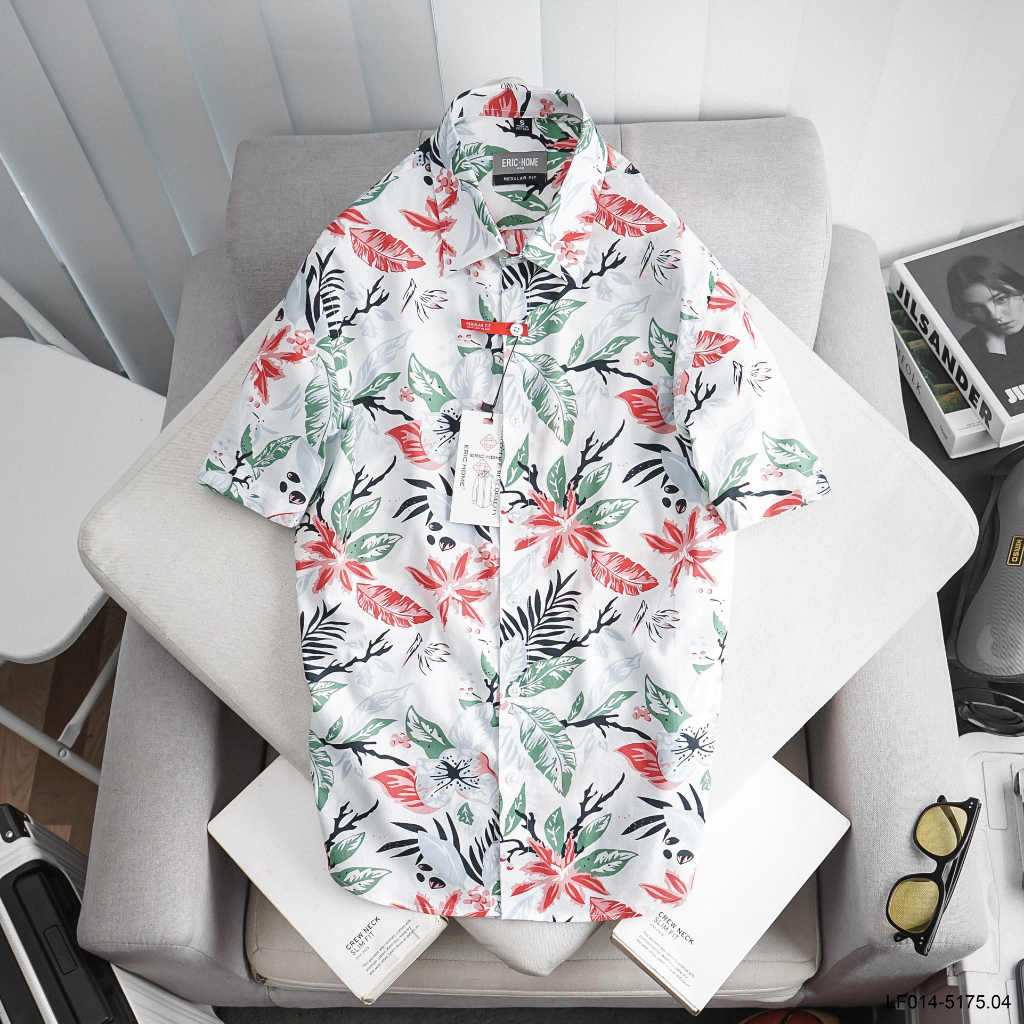 HÀNG VNXK - Áo sơmi bông họa tiết đơn giản  dòng sơ mi hoa rất được ưa chuộng pl7