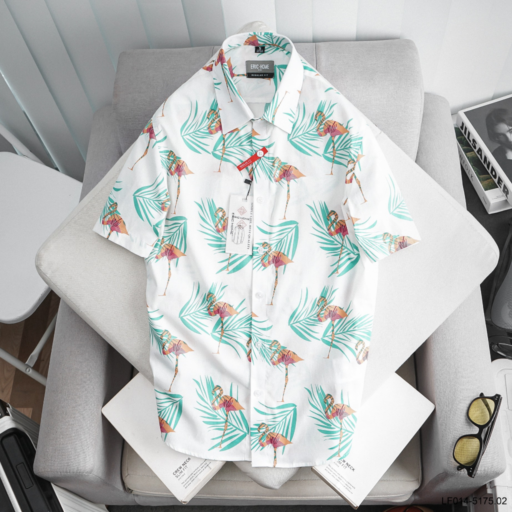 HÀNG VNXK - Áo sơmi bông họa tiết đơn giản  dòng sơ mi hoa rất được ưa chuộng pl7