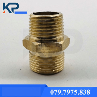 Nối thau 2 đầu ren ngoài, kép thau - Kép đồng