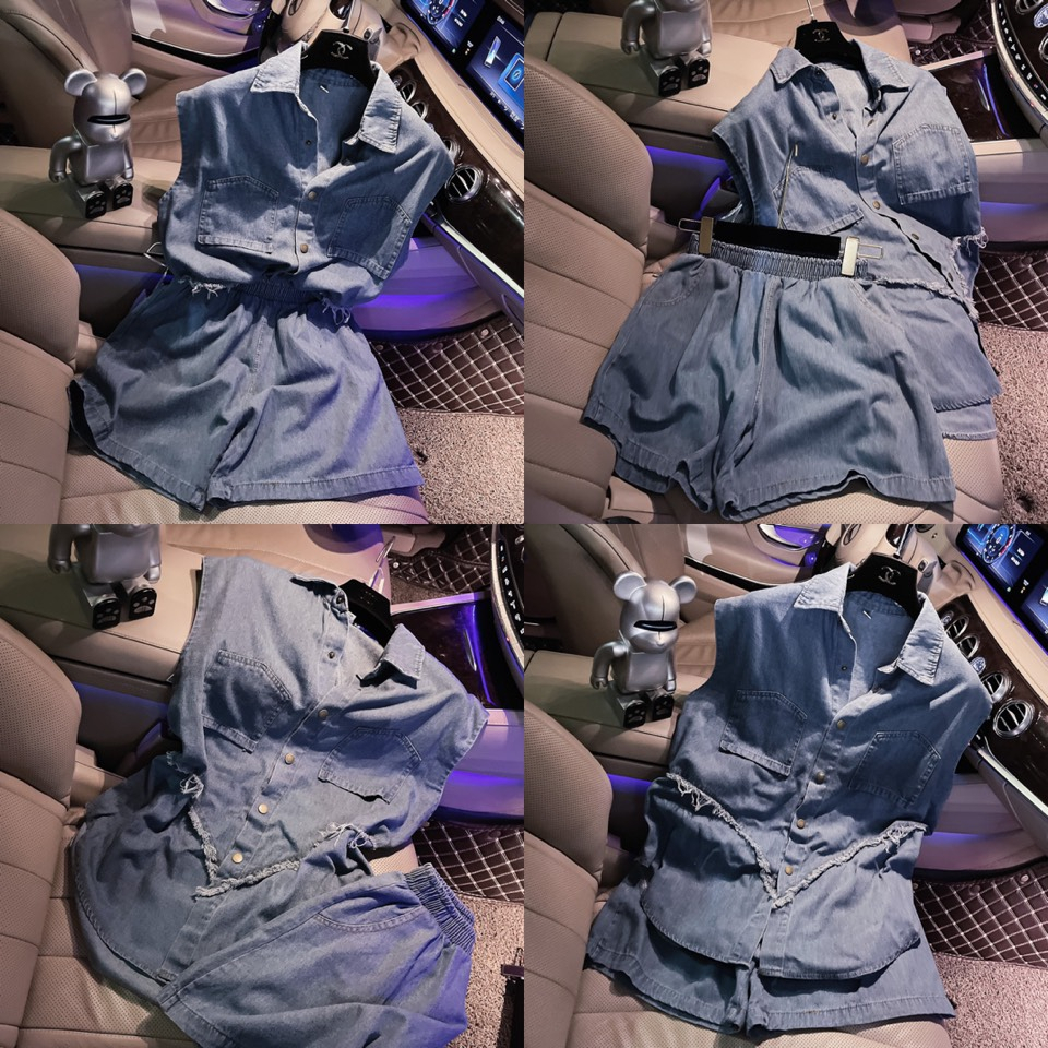 Sét Bò Jeans Sát Nách Túi Ngược