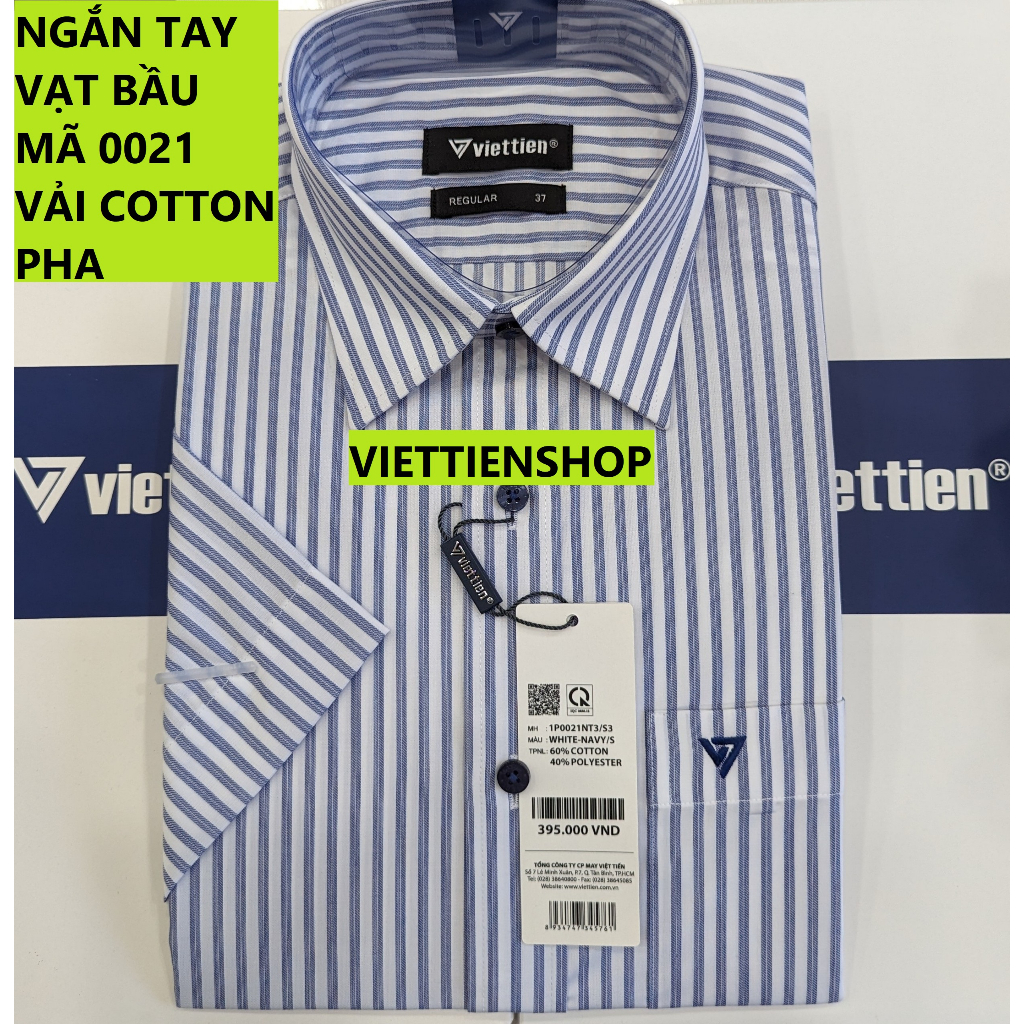 ÁO SƠ MI VIỆT TIẾN NGẮN TAY KẺ SỌC