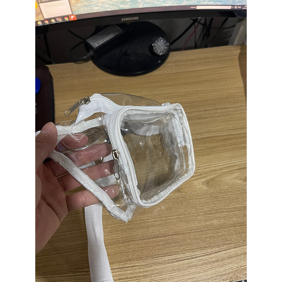 Túi Đeo Thắt Lưng PVC Trong Suốt cá tính 3 màu Túi Du Lịch Tập Thể Dục Ngoài Trời {SẢN PHẨM MỚI }