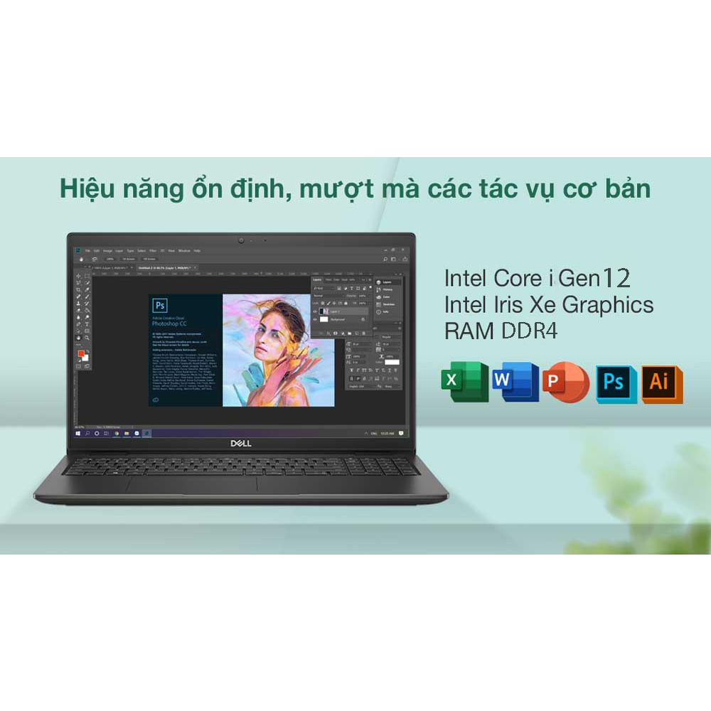Laptop Dell Inspiron 3520  - hiệu quả hơn với CPU Intel Gen 12