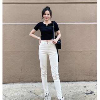 Zareen | quần jeans skinny basic zareen jea129 kem