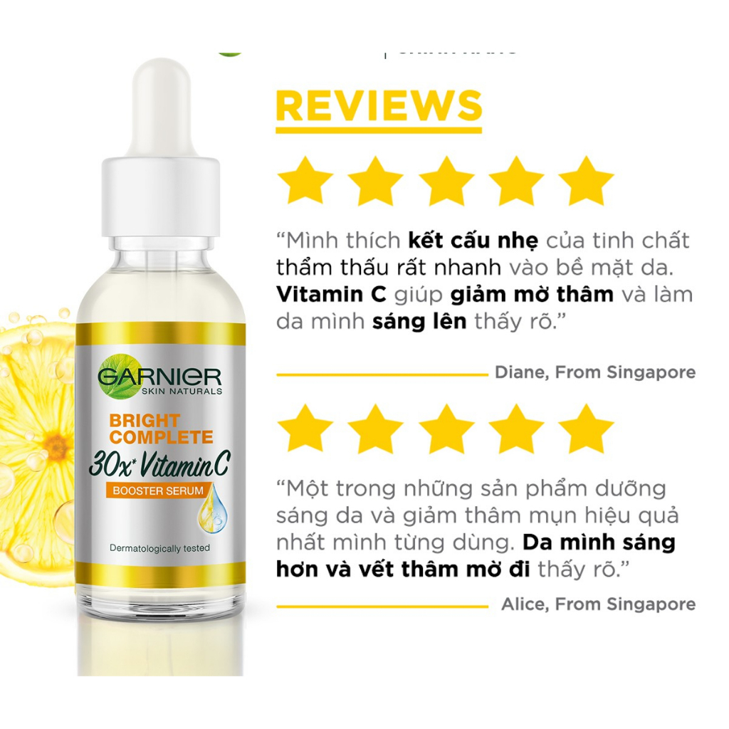 💥CHÍNH HÃNG💥 Tinh chất tăng cường sáng da mờ thâm Garnier 30ml  43