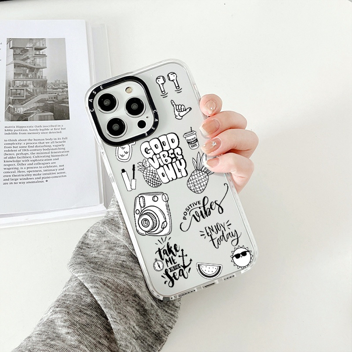 Ốp lưng iPhone chống sốc trong suốt camera viền đen sticker độc lạ 6/6s/7/8/x/xr/xs/11/12/13/14/plus/pro/max - sh2030