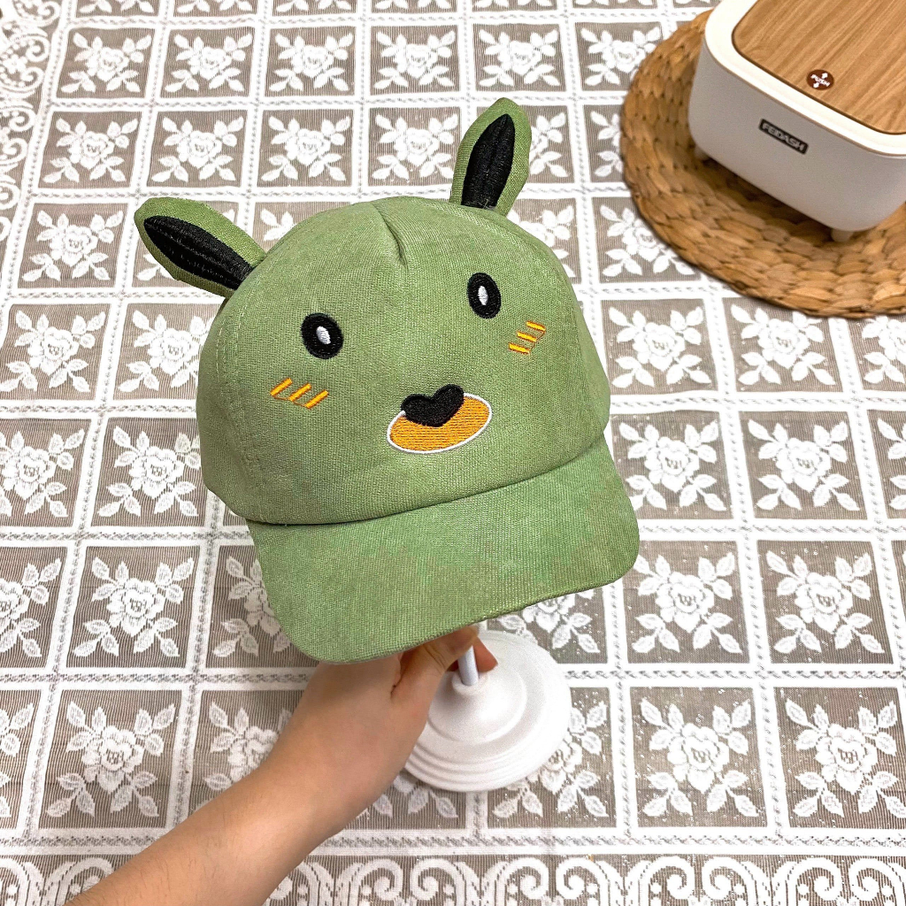 Mũ nón kết thêu hình thú có tai hot hit cho bé - NN39