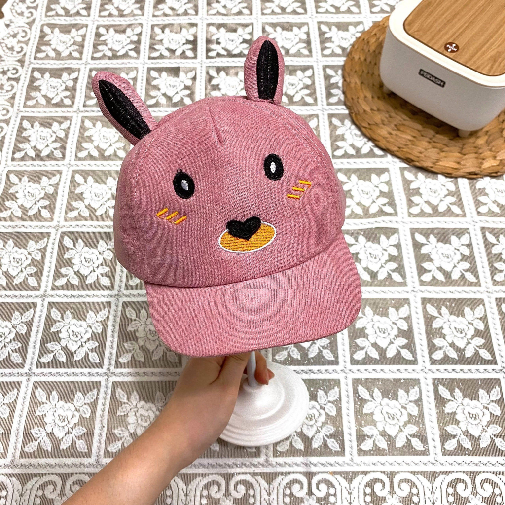 Mũ nón kết thêu hình thú có tai hot hit cho bé - NN39