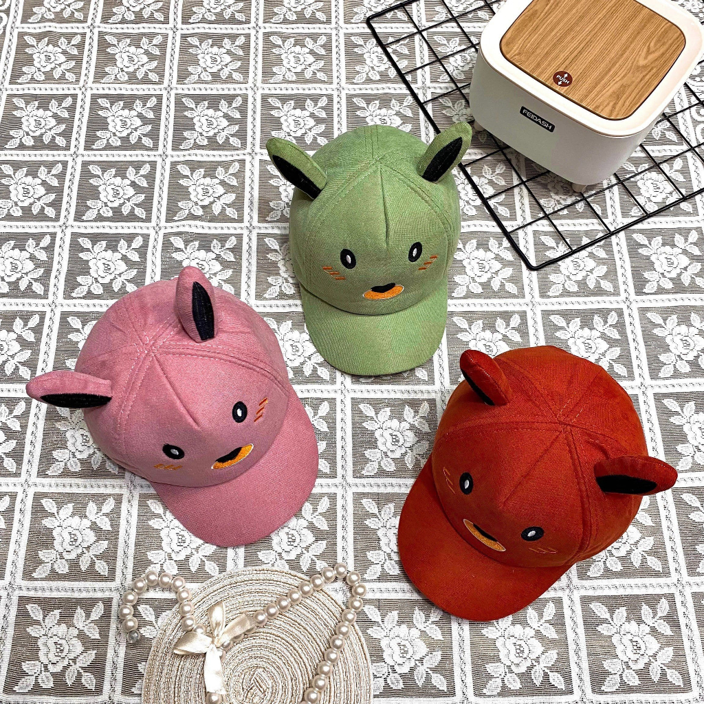 Mũ nón kết thêu hình thú có tai hot hit cho bé - NN39