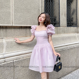 ZAREEN | ĐẦM XÒE XẾP LY EO ZAREEN DAX52 - TÍM